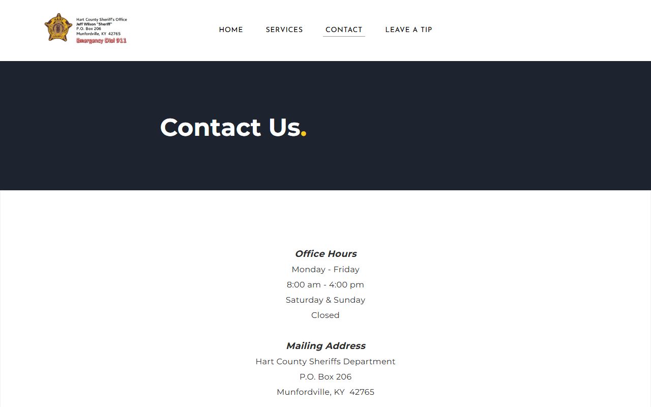 Hart County arrest records and court charges sheriff contact page