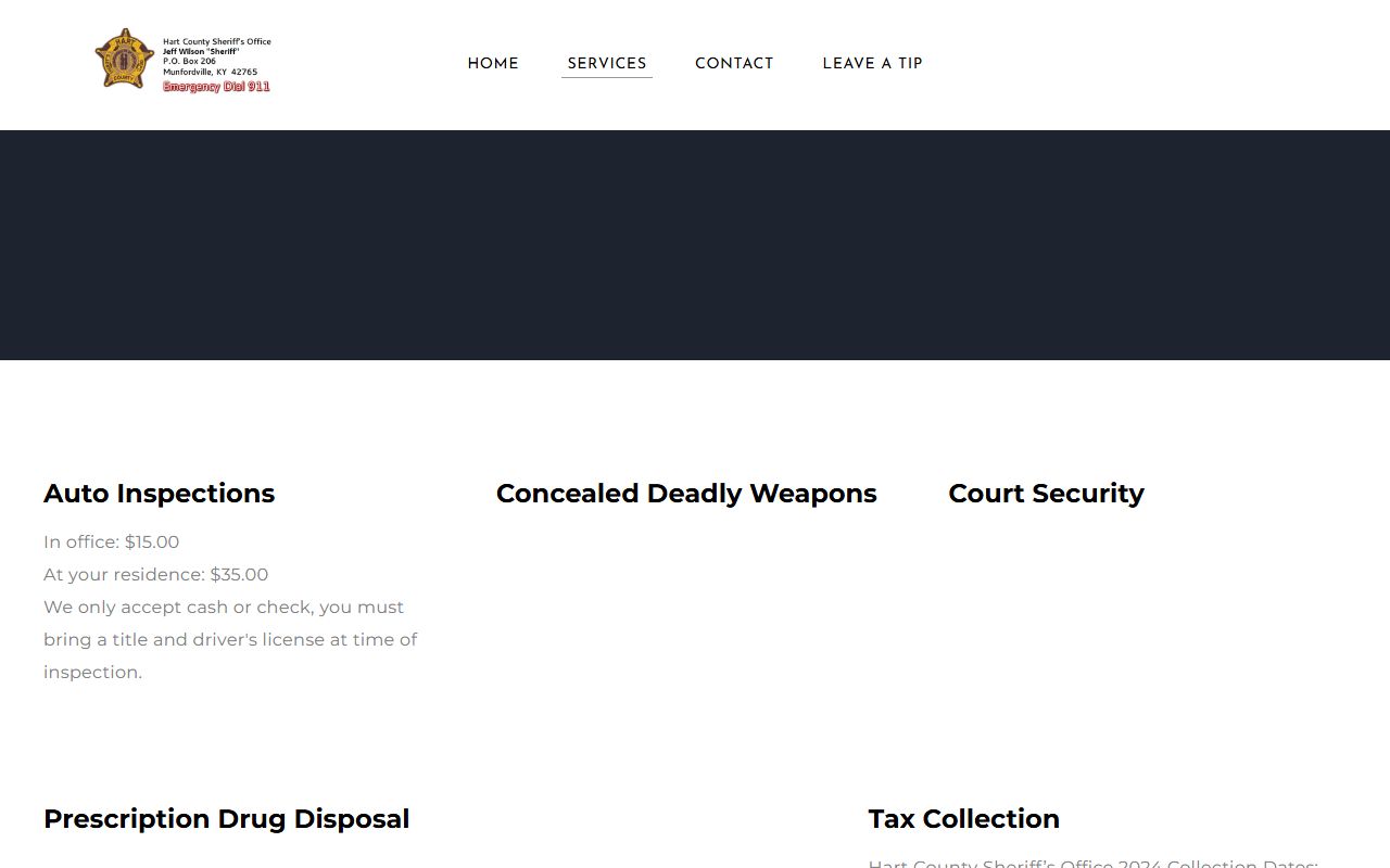 Hart County arrest records sheriff services and court security reference