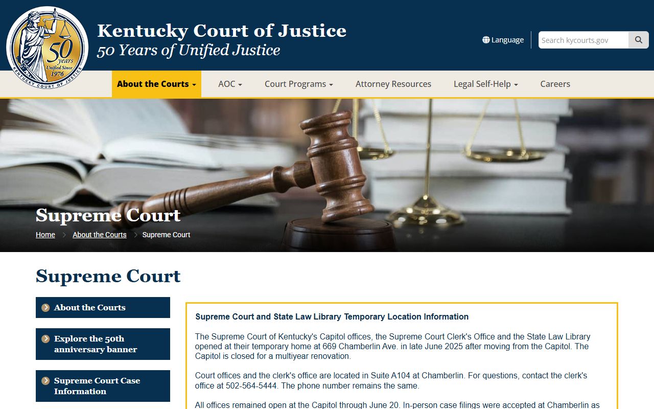 Hart County court dockets Supreme Court of Kentucky page