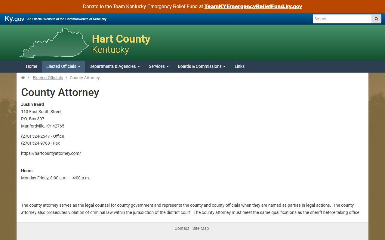 Hart County criminal court records Hart County Attorney page
