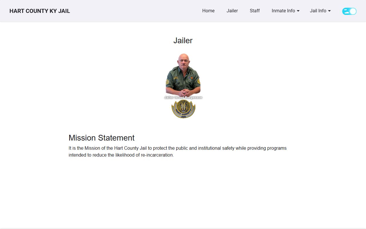 Hart County inmate search jailer page