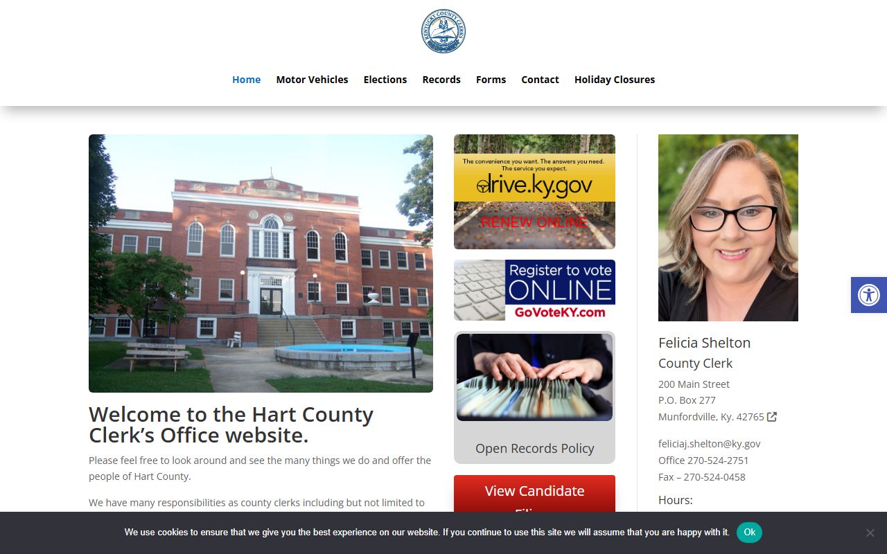 Hart County court records county clerk website